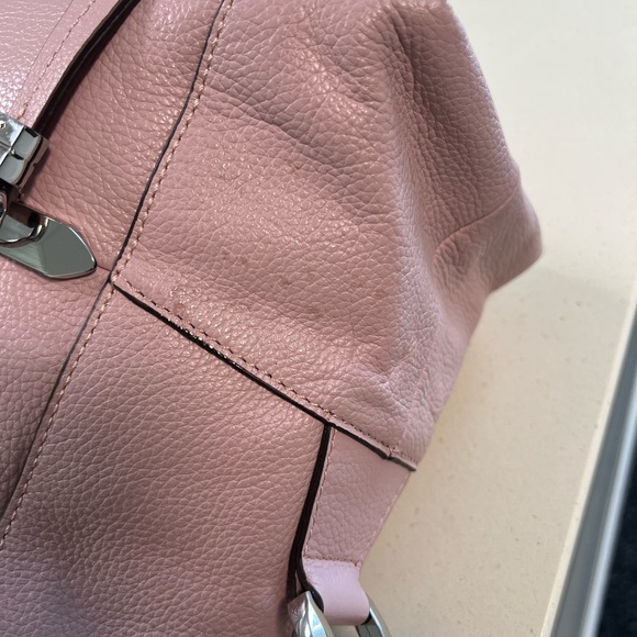 Oryany Pink Leather Satchel Purse Shoulder Bag - Picture 8 of 9